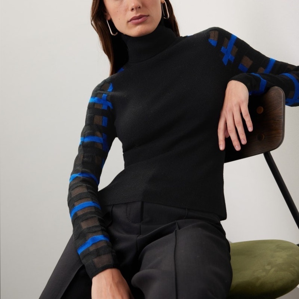 Esteban Cortazar Collective Black Windowpane Sweater